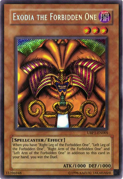 Exodia the Forbidden One [UBP1-EN005] Secret Rare | Amazing Games TCG