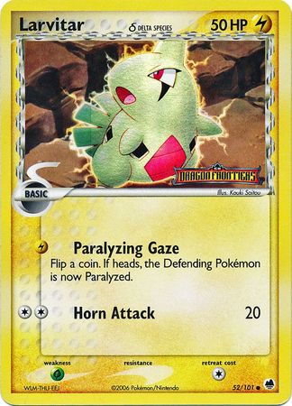 Larvitar (52/101) (Delta Species) (Stamped) [EX: Dragon Frontiers] | Amazing Games TCG