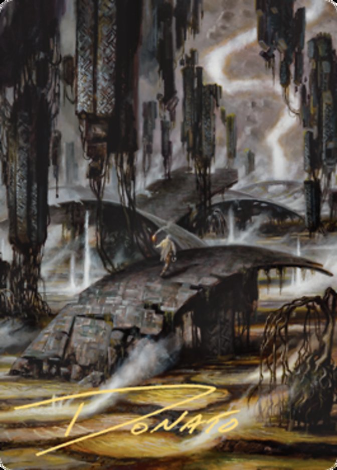 Grimclimb Pathway Art Card (Gold-Stamped Signature) [Zendikar Rising Art Series] | Amazing Games TCG