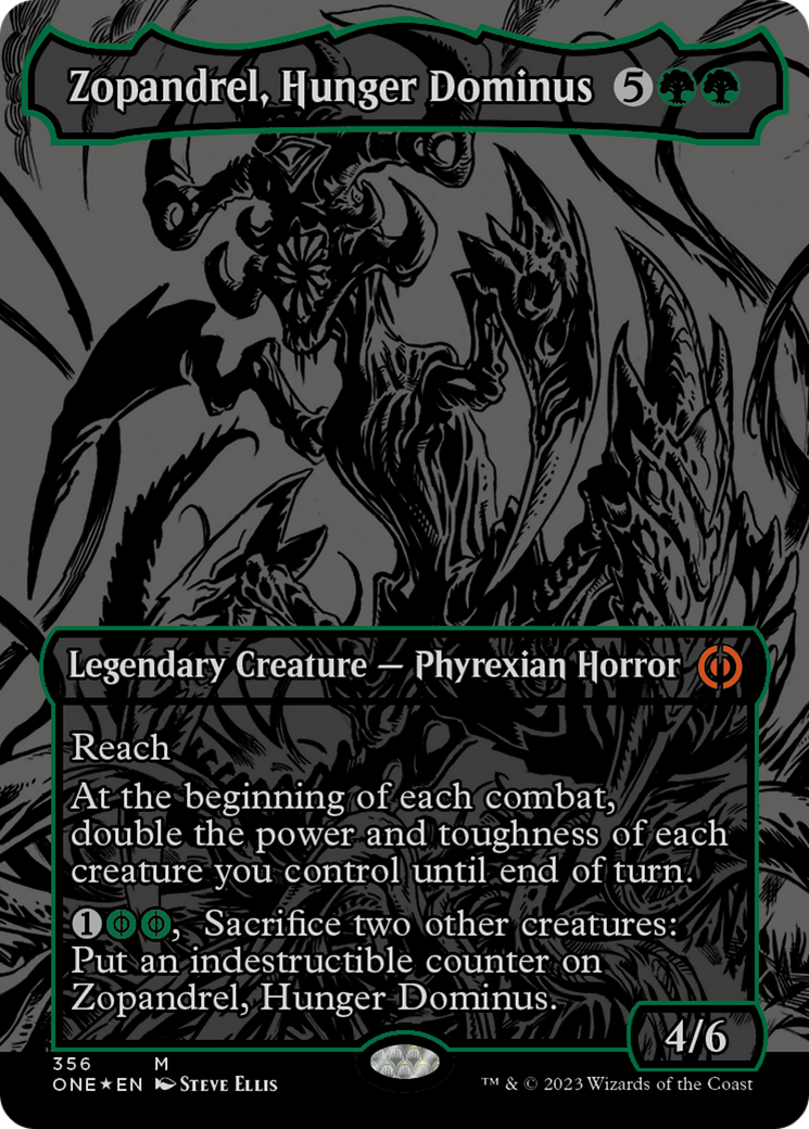 Zopandrel, Hunger Dominus (Oil Slick Raised Foil) [Phyrexia: All Will Be One] | Amazing Games TCG