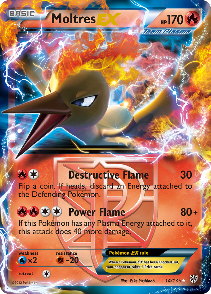 Moltres EX (14/135) [Black & White: Plasma Storm] | Amazing Games TCG