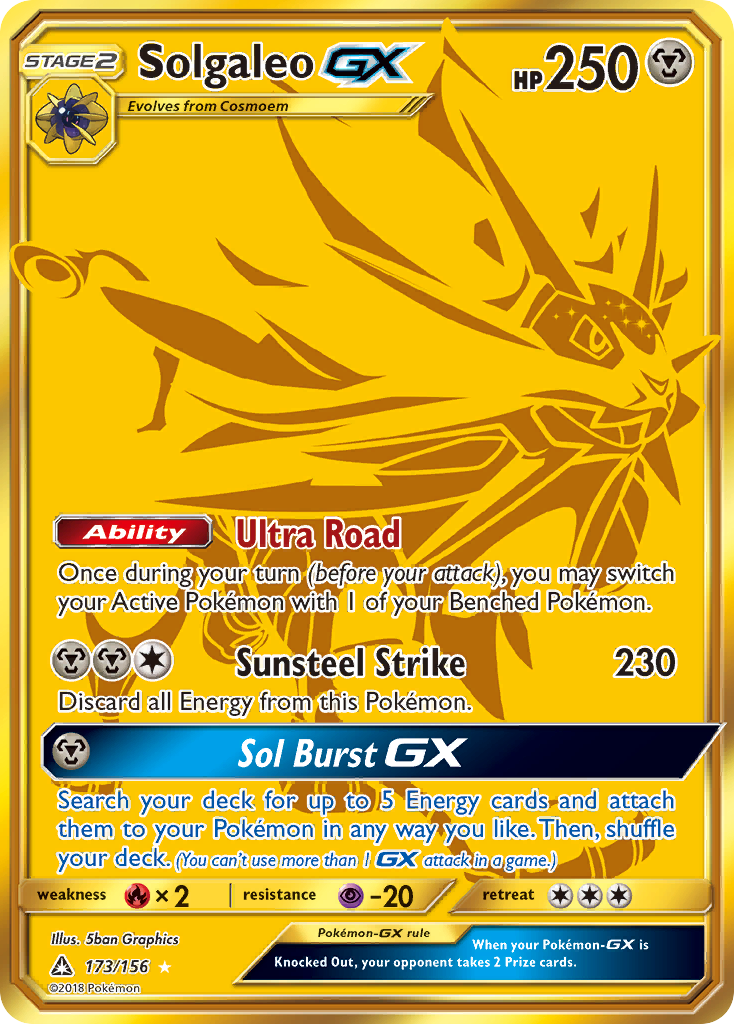 Solgaleo GX (173/156) [Sun & Moon: Ultra Prism] | Amazing Games TCG