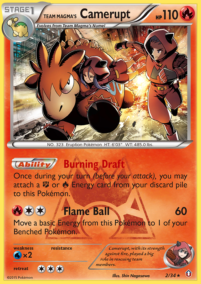Team Magma's Camerupt (2/34) [XY: Double Crisis] | Amazing Games TCG