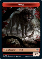 Wolf (011) // Spirit (002) Double-sided Token [Innistrad: Crimson Vow Tokens] | Amazing Games TCG