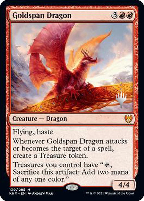 Goldspan Dragon [Kaldheim Promo Pack] | Amazing Games TCG