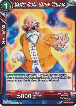 Master Roshi, Martial Virtuoso (BT10-010) [Rise of the Unison Warrior 2nd Edition] | Amazing Games TCG