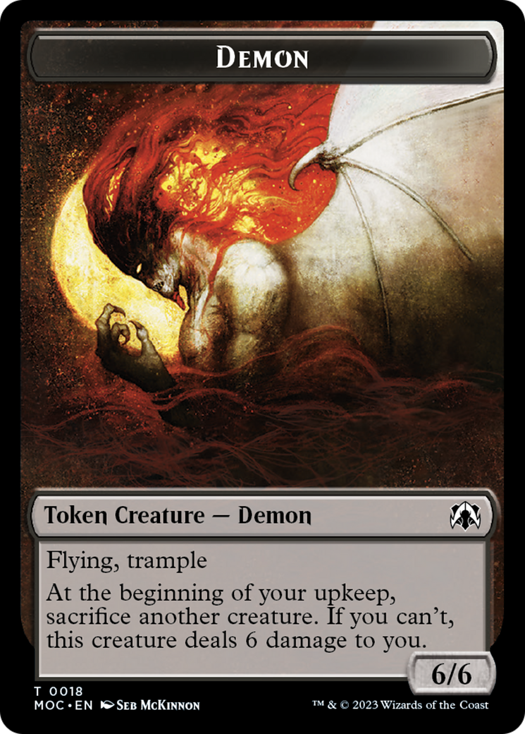 Angel (3) // Demon Double-Sided Token [March of the Machine Commander Tokens] | Amazing Games TCG