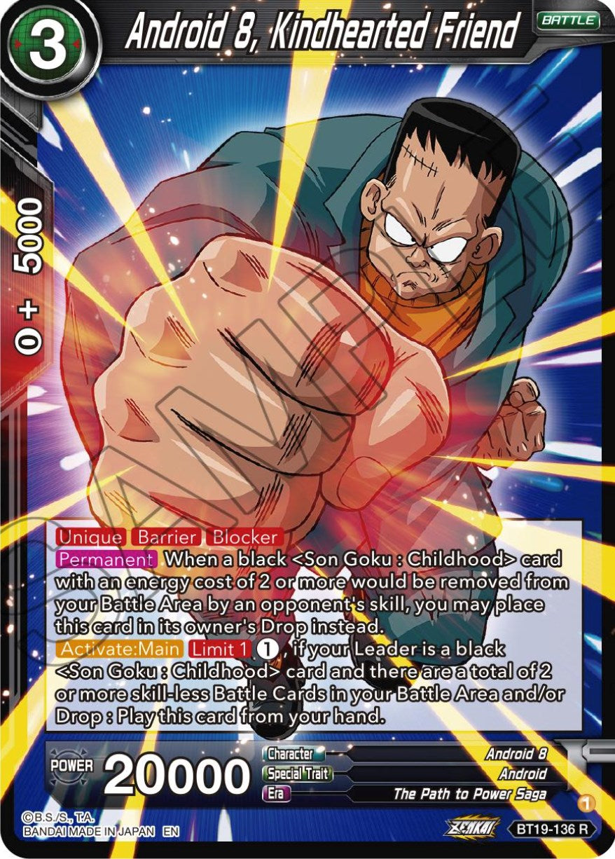 Android 8, Kindhearted Friend (BT19-136) [Fighter's Ambition] | Amazing Games TCG