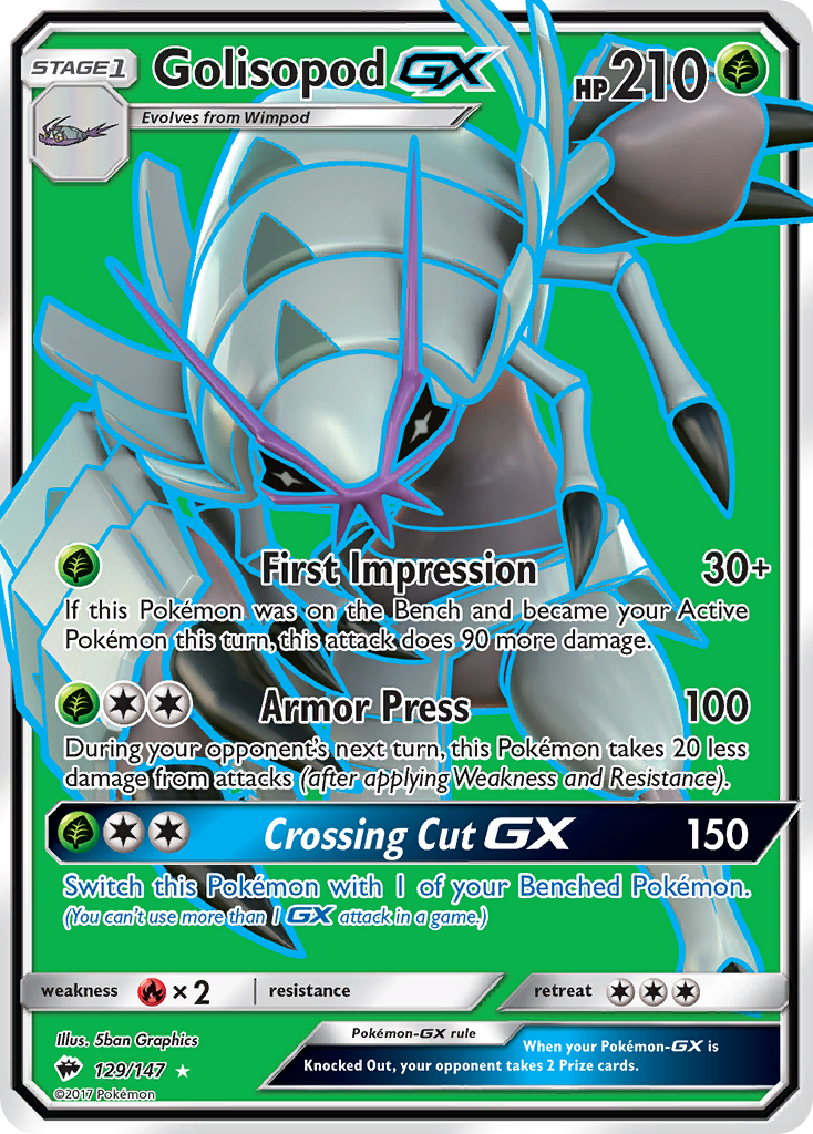 Golisopod GX (129/147) [Sun & Moon: Burning Shadows] | Amazing Games TCG