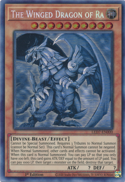 The Winged Dragon of Ra (Ghost Rare) [LED7-EN000] Ghost Rare | Amazing Games TCG