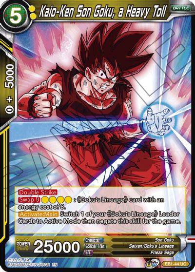 Kaio-Ken Son Goku, a Heavy Toll (EB1-44) [Battle Evolution Booster] | Amazing Games TCG