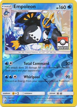 Empoleon (34/156) (League Promo) [Sun & Moon: Ultra Prism] | Amazing Games TCG