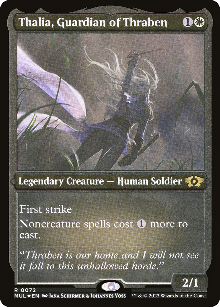 Thalia, Guardian of Thraben (Foil Etched) [Multiverse Legends] | Amazing Games TCG