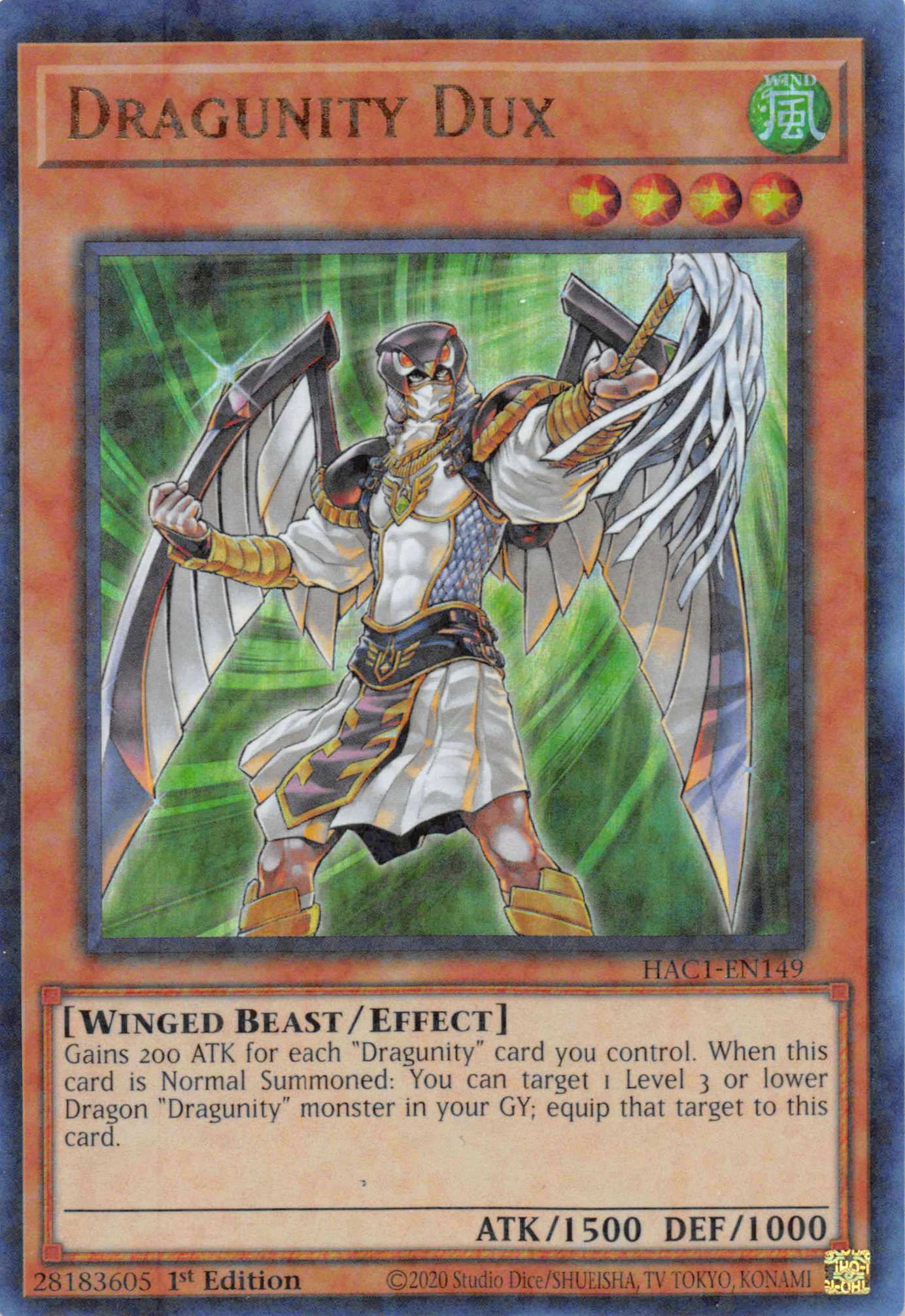 Dragunity Dux (Duel Terminal) [HAC1-EN149] Parallel Rare | Amazing Games TCG