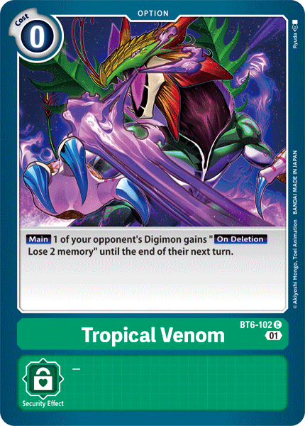 Tropical Venom [BT6-102] [Double Diamond] | Amazing Games TCG