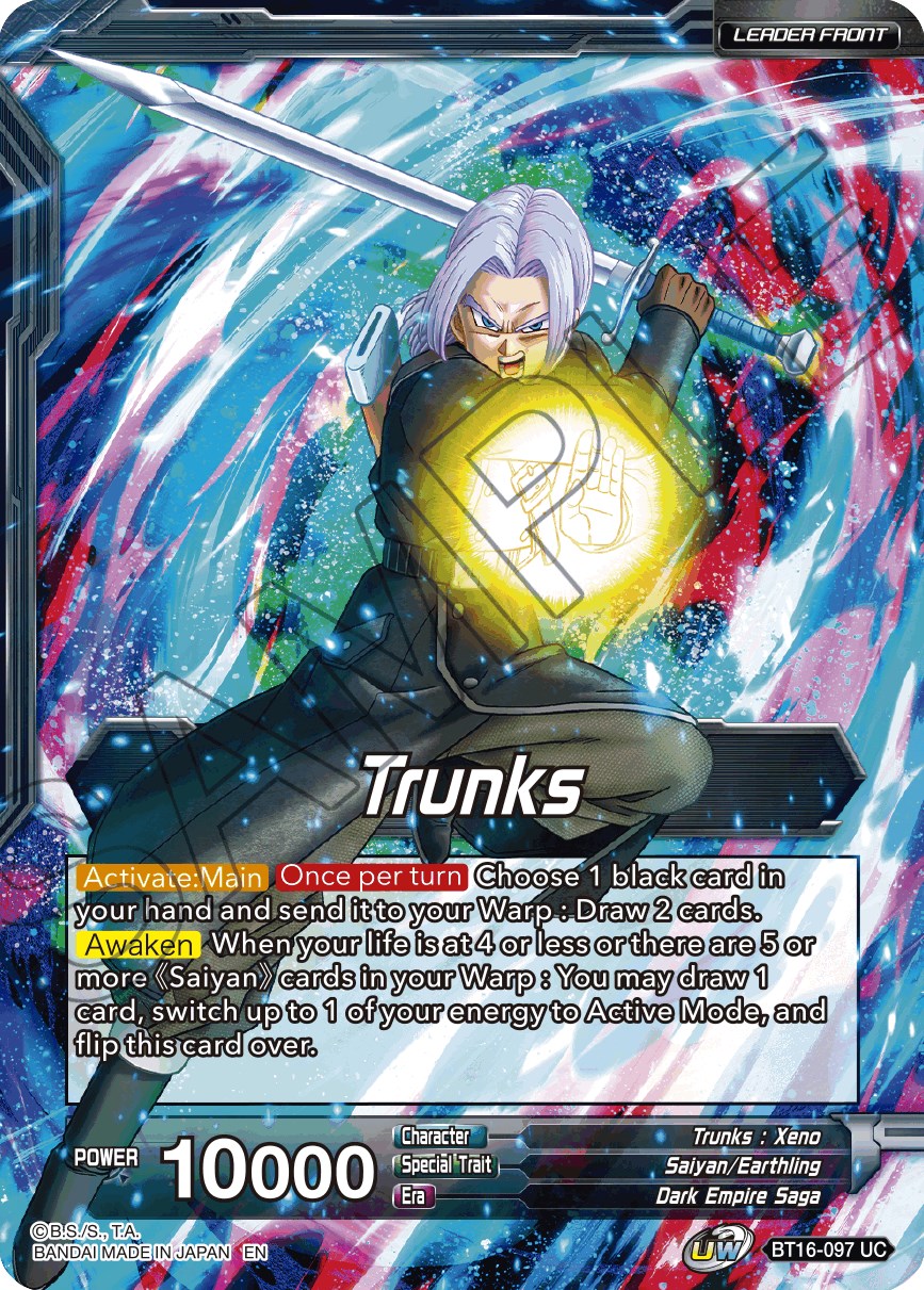 Trunks // SSG Trunks, Crimson Warrior (BT16-097) [Realm of the Gods Prerelease Promos] | Amazing Games TCG