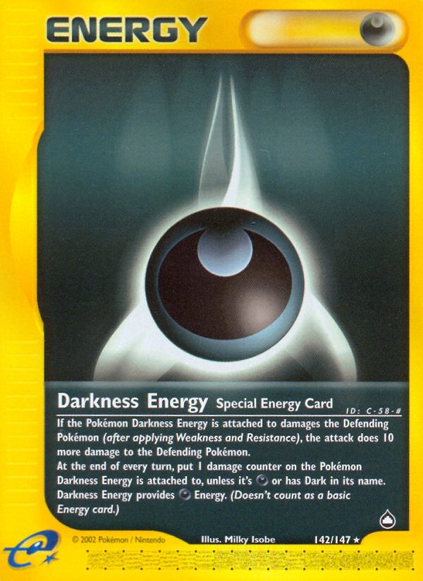 Darkness Energy (142/147) [Aquapolis] | Amazing Games TCG