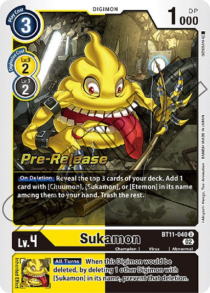 Sukamon [BT11-040] [Dimensional Phase Pre-Release Promos] | Amazing Games TCG