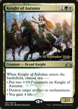 Knight of Autumn [Guilds of Ravnica Promos] | Amazing Games TCG
