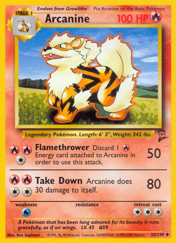 Arcanine (33/130) [Base Set 2] | Amazing Games TCG