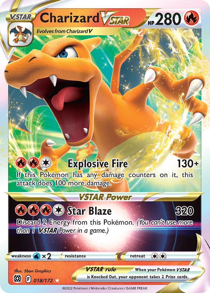 Charizard VSTAR (018/172) (Jumbo Card) [Sword & Shield: Brilliant Stars] | Amazing Games TCG