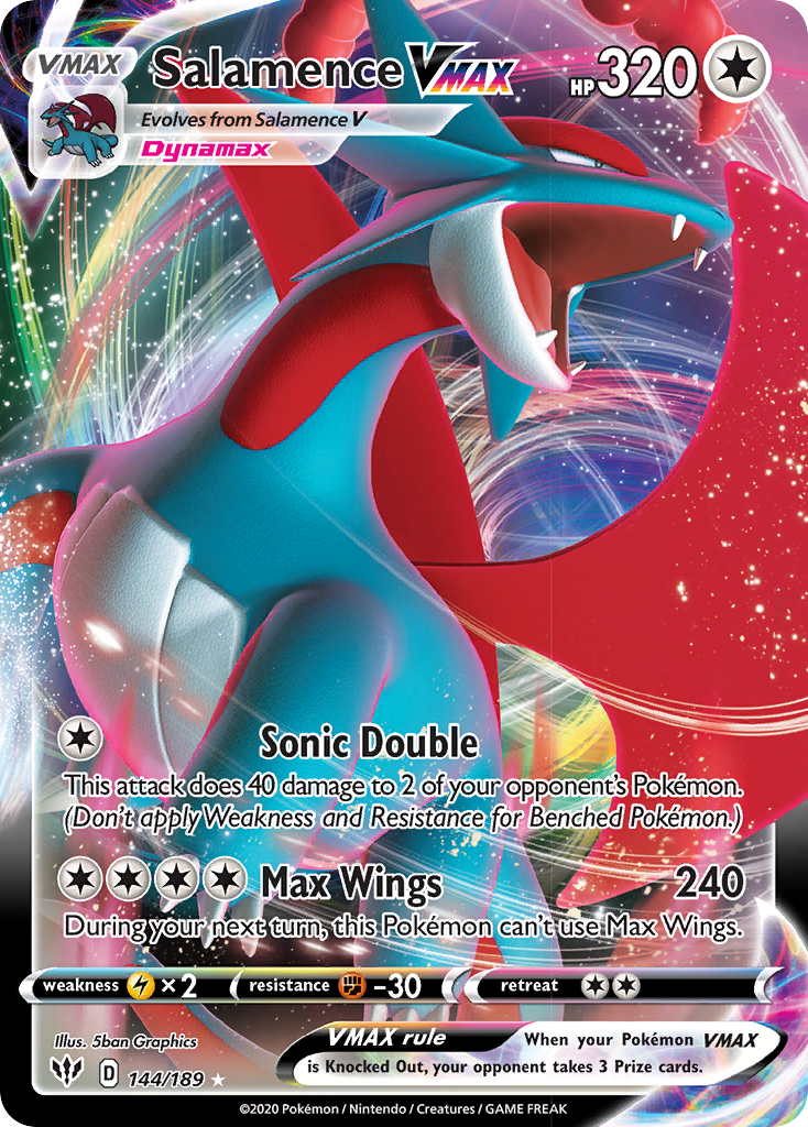 Salamence VMAX (144/189) [Sword & Shield: Darkness Ablaze] | Amazing Games TCG