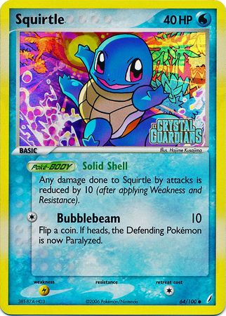 Squirtle (64/100) (Stamped) [EX: Crystal Guardians] | Amazing Games TCG