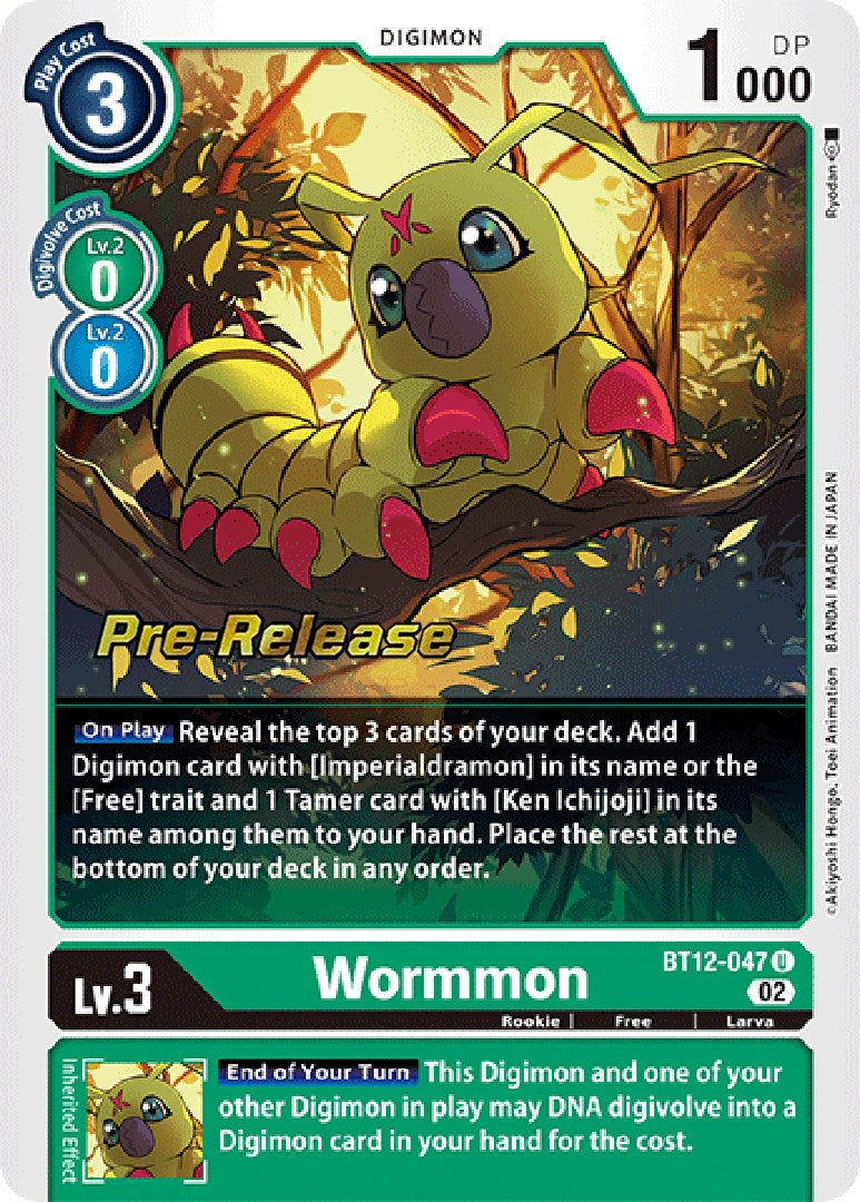 Wormmon [BT12-047] [Across Time Pre-Release Cards] | Amazing Games TCG