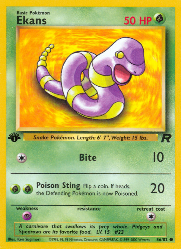 Ekans (56/82) [Team Rocket 1st Edition] | Amazing Games TCG