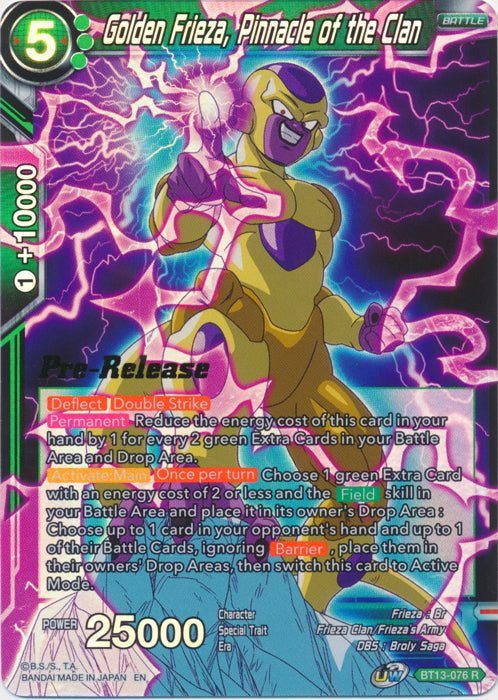 Golden Frieza, Pinnacle of the Clan (BT13-076) [Supreme Rivalry Prerelease Promos] | Amazing Games TCG