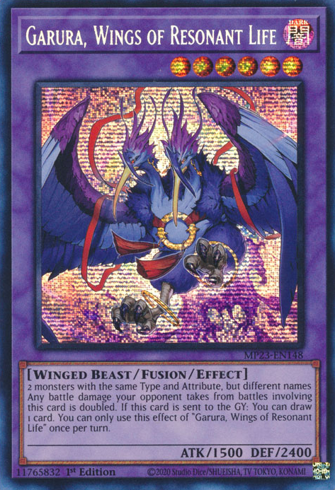 Garura, Wings of Resonant Life [MP23-EN148] Prismatic Secret Rare | Amazing Games TCG