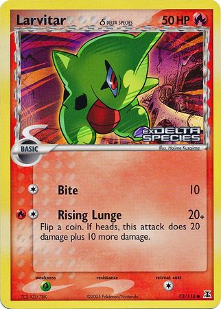 Larvitar (73/113) (Delta Species) (Stamped) [EX: Delta Species] | Amazing Games TCG