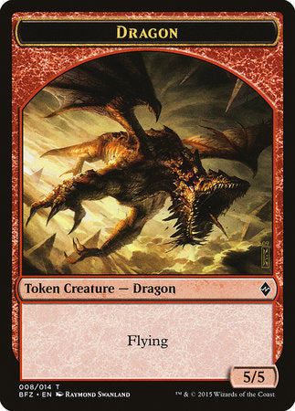 Dragon Token [Battle for Zendikar Tokens] | Amazing Games TCG