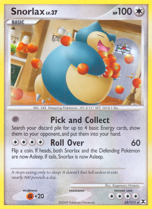 Snorlax (33/111) [Platinum: Rising Rivals] | Amazing Games TCG