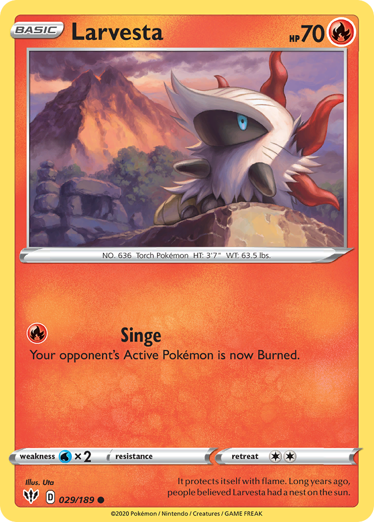 Larvesta (029/189) [Sword & Shield: Darkness Ablaze] | Amazing Games TCG