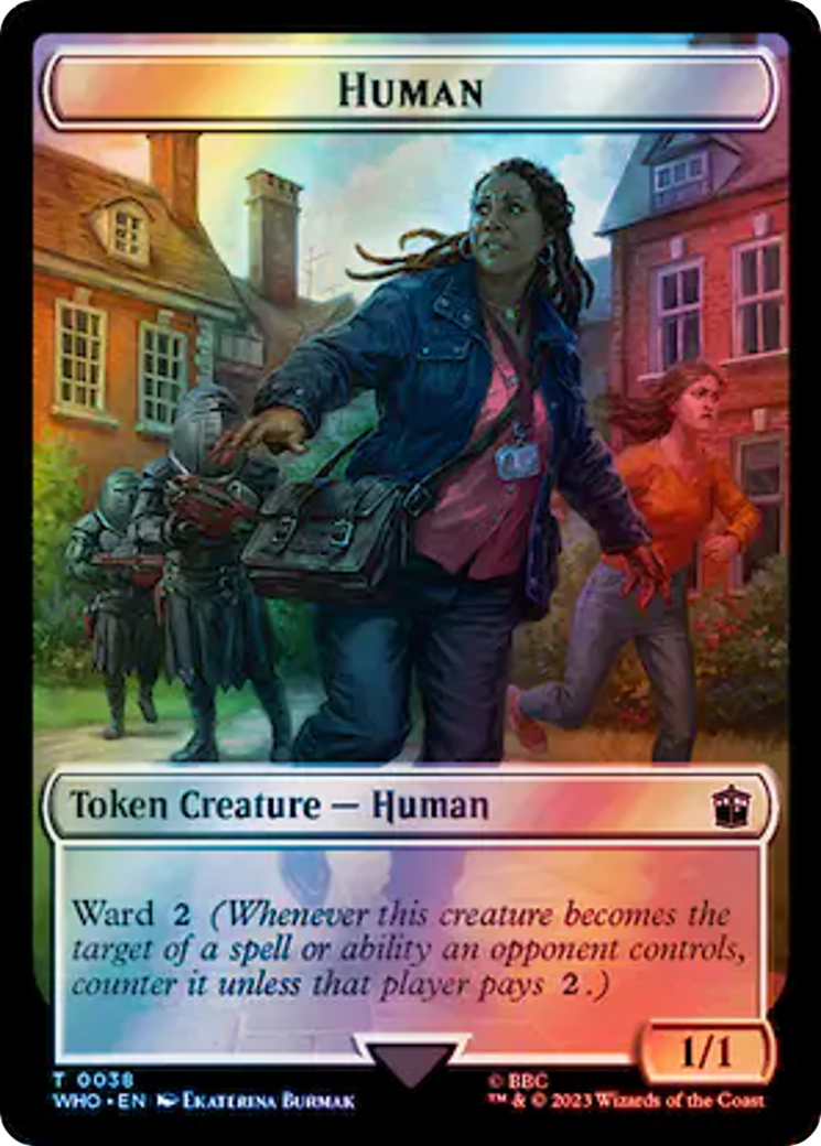 Human (0038) // Mutant Double-Sided Token (Surge Foil) [Doctor Who Tokens] | Amazing Games TCG