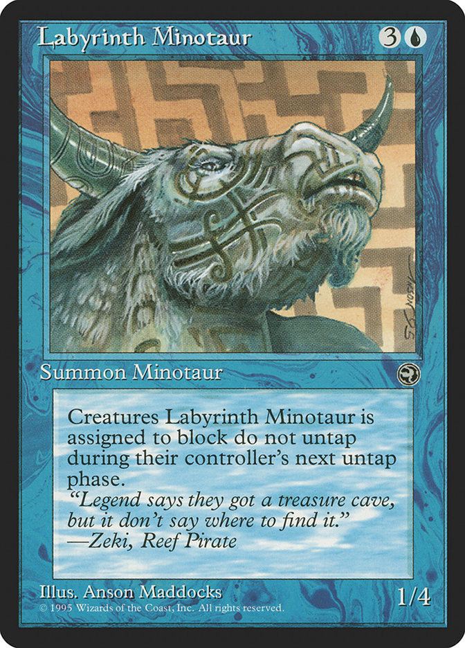 Labyrinth Minotaur (Zeki Flavor Text) [Homelands] | Amazing Games TCG