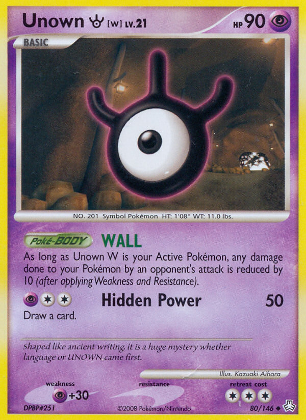 Unown W (80/146) [Diamond & Pearl: Legends Awakened] | Amazing Games TCG