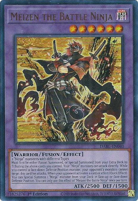 Meizen the Battle Ninja [DABL-EN040] Ultra Rare | Amazing Games TCG