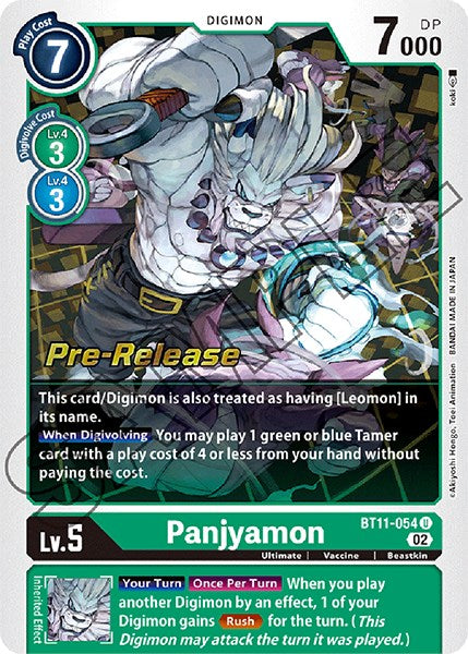 Panjyamon [BT11-054] [Dimensional Phase Pre-Release Promos] | Amazing Games TCG