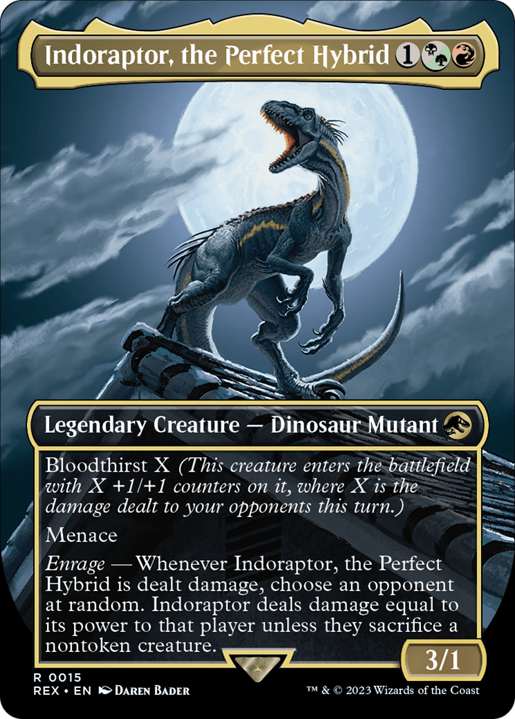 Indoraptor, the Perfect Hybrid (Borderless) [Jurassic World Collection] | Amazing Games TCG