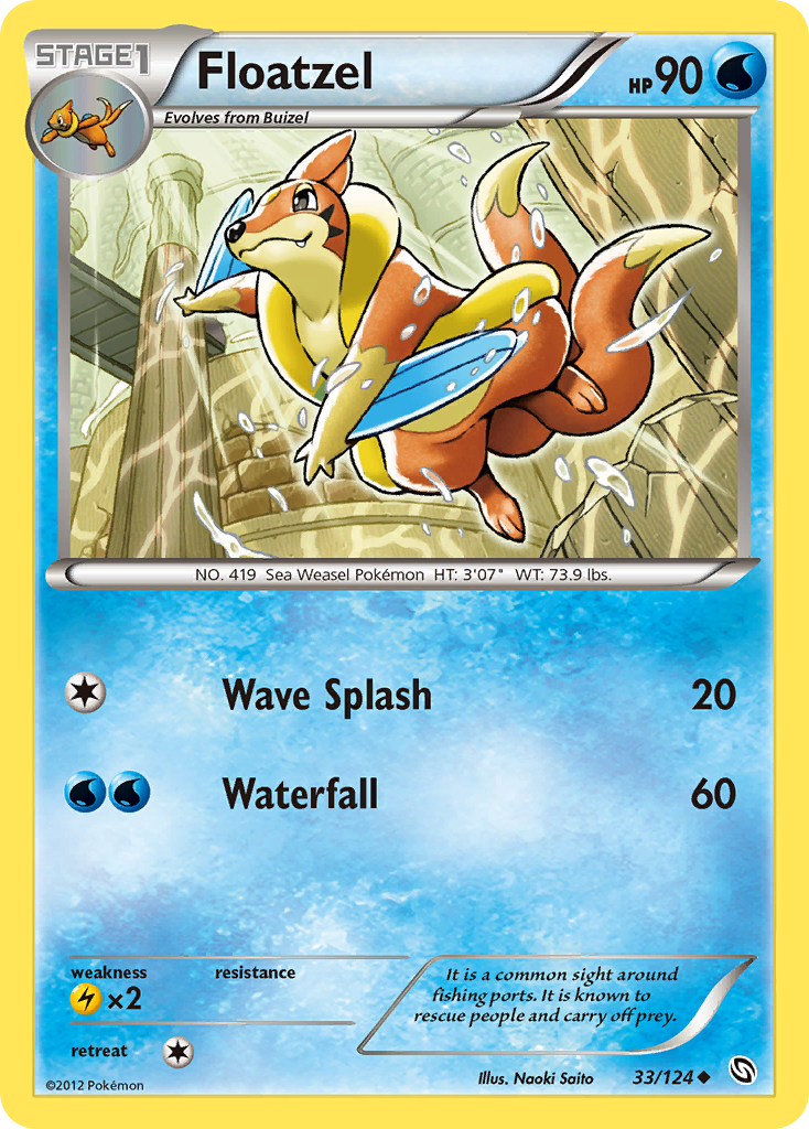 Floatzel (33/124) [Black & White: Dragons Exalted] | Amazing Games TCG