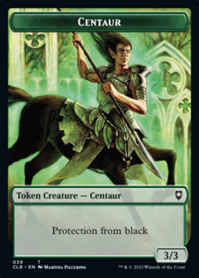 Horror // Centaur Double-sided Token [Commander Legends: Battle for Baldur's Gate Tokens] | Amazing Games TCG