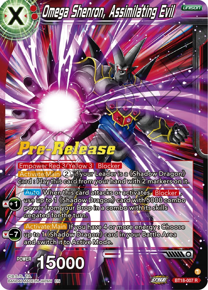 Omega Shenron, Assembling Evil (BT18-007) [Dawn of the Z-Legends Prerelease Promos] | Amazing Games TCG