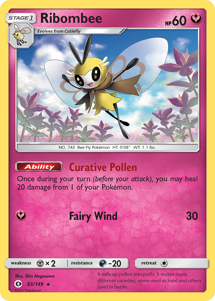 Ribombee (93/149) [Sun & Moon: Base Set] | Amazing Games TCG