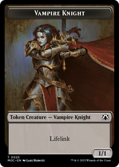 Vampire Knight // Soldier Double-Sided Token [March of the Machine Commander Tokens] | Amazing Games TCG