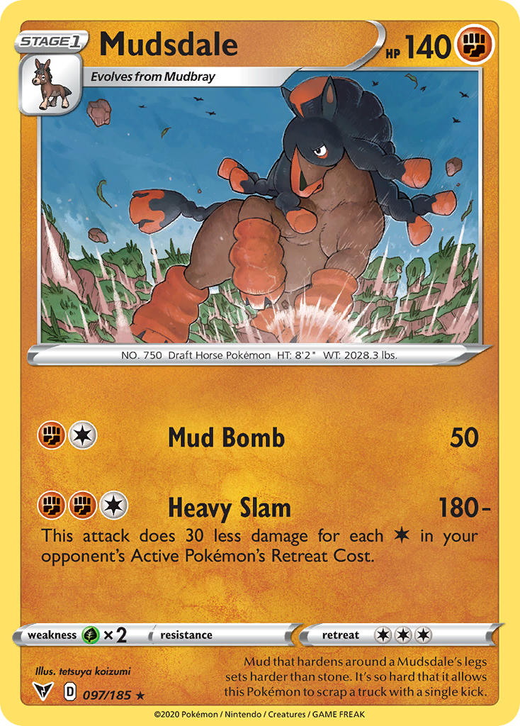 Mudsdale (097/185) [Sword & Shield: Vivid Voltage] | Amazing Games TCG