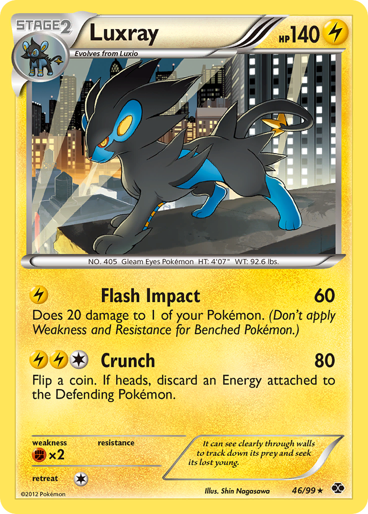 Luxray (46/99) [Black & White: Next Destinies] | Amazing Games TCG