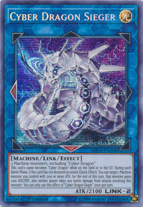 Cyber Dragon Sieger [MP19-EN108] Prismatic Secret Rare | Amazing Games TCG