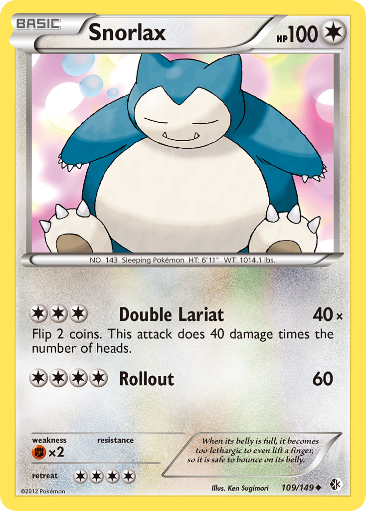 Snorlax (109/149) [Black & White: Boundaries Crossed] | Amazing Games TCG